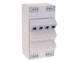 Keystone Scatola Di Distribuzione Da Parete 6/12 Porte – Montaggio A Superficie In Plastica Bianca, Per Moduli Keystone