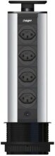 Prise escamotable Tehalit 4×T13 Liftup 2 avec couvercle à bascule synthétique