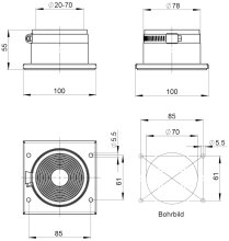 Sonepar Suisse - Passacavo gomma M20 grigio per cavo Ø8-13mm Quickseal