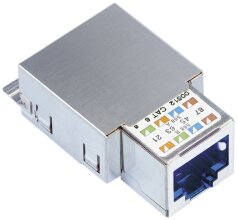10 Moduli Dati Kauden CAT6 RJ45 25x50 Mm Bianchi Per Piastre Universali + Strumento