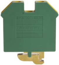 Sonepar Suisse - Schutzleiterklemme Woertz 3726/4V, 4mm² Schraub  8×43.5×49mm DIN32, grün-gelb