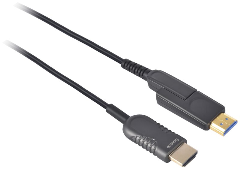 Sonepar Suisse - Câble HDMI optique Ceconet, HDMI 2.0, HDMI ↔ miniHDMI (HDMI),  noir, 15m