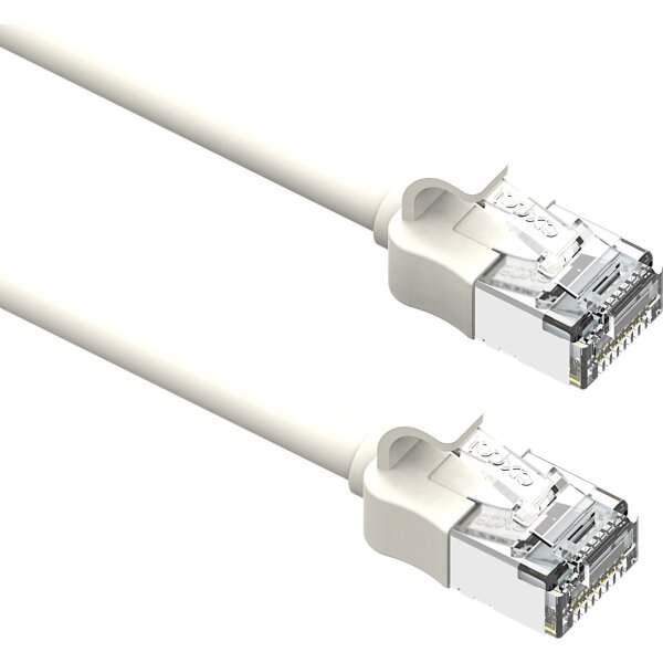 Cavo Ethernet CAT 6A Schermato Vertical Cable 14 Piedi Bianco - Connettori Gold Plated